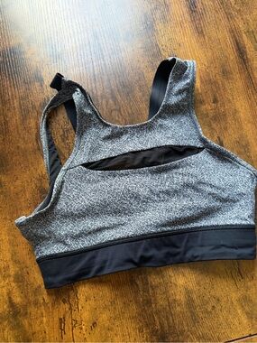 Lululemon Energy Bra Gray Black Speckle Size 4